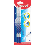 Maped Effaceurx d'Encre pour Encre Bleue - Pointe Biseautée - 2 pièces - Marque Maped