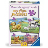 Ravensburger Mon Premier Puzzle Familles d’Animaux de la Ferme - À partir de 2 ans - 2+4+6+8 pièces - Age à partir de 2 ans