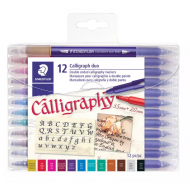 Staedtler Design Journey Feutre de Calligraphie Double Pointe - 12ass - Marque Staedtler - Type d'écriture Marqueur permanent - Couleur Multicolore