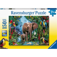 Ravensburger Puzzle Éléphants de la Jungle - Dès 7 ans - 150 pièces - Age à partir de 7 ans
