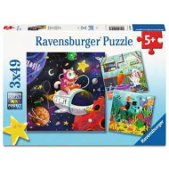 Ravensburger Puzzle Explorateurs Animaux - À partir de 5 ans - 3x49 pièces - Age à partir de 5 ans