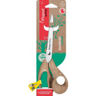 Maped Office Advanced Wood Ciseaux - Gaucher - Asymétrique - 21cm - Brun - Marque Maped