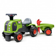 Claas Tracteur avec Remorque - 95x31x45cm - Dès 12 Mois - Vert - Marque Falk - Couleur Vert - Age à partir de 12 mois