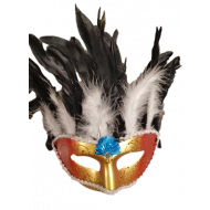 Masker met Pluimen - One Size - Karton