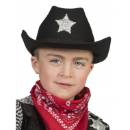 Cowboyhoed Bill - One Size - Kind - Zwart