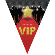 Vlaggenlijn VIP - 5m - Plastic - Zwart