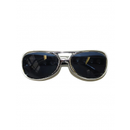Lunettes de Soleil Elvis - Attribut de Déguisement - Taille Unique - Adulte - Argent