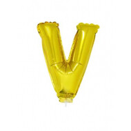Folie Ballon Letter V - 41cm - Goud