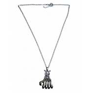 Halsketting Skelethand - One Size - Zilver