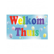 Vlag Welkom Thuis - 90x150cm - Multicolor