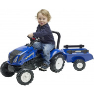 New Holland Tracteur à Pédales - 132x42x53cm - 2-5 Ans - Bleu - Marque Falk - Couleur Bleu - Age 2 à 5 ans