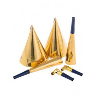 Partyset 2 Personen - Karton - Goud - 6 delig