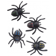 Araignées avec Ventouses - Plastique - Noir - 4 pièces