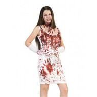 Robe Bloody Mary - Déguisement - Taille 44-46 - Blanc - Sexe Dames - Taille  44/46