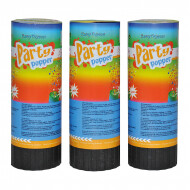 Confettikanon Set met Luchtdruk - 11cm - Karton - Multicolor - 3 stuks
