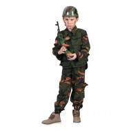 Kinderkostuum Leger Special Forces - Jongens - Maat 140 - Groen - 3 delig - Maat 140 - Leeftijd 9 t/m 10 jaar - Geslacht Jongen