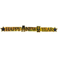 Bannière Happy New Year - 113cm - Or