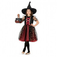 Kinderkostuum Heks Glory - Meisjes - Maat 164 - Rood - 2 delig - Geslacht Meisje - Maat 164 - Leeftijd 13 t/m 14 jaar