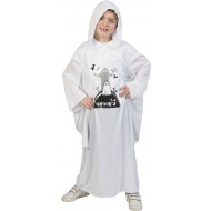 Kinderverkleedpak Spook Kerkhof - One Size - Kind - Wit - Maat One Size - Leeftijd Junior - Geslacht Unisex
