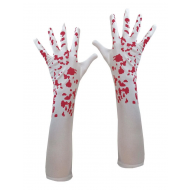 Bloederige Handschoenen - One Size - Volwassene - Wit