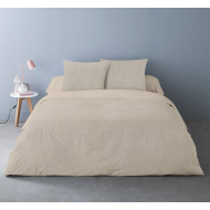 Housse de couette lit double - 240x220 cm - Beige - Couleur Beige