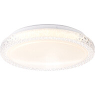 Brilliant Badria Plafonnier – Ø30x7,5cm – Métal – Blanc - Matériel Métal - Douilles Nvt - Couleur Blanc - Nombre de points lumineux 1 - Type de lampe LED