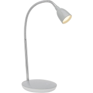 Brilliant Anthony Lampe de bureau – 28x16x40cm – Plastique/Métal – Titane - Couleur Gris Argenté - Dimmable Non