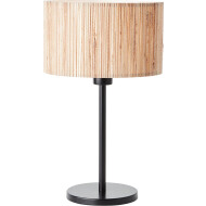 Brilliant Lampe de table Wimea – Ø25cm – Métal – Noir/Bois - Dimmable Oui - Couleur Bois,Noir - Type de lampe Lampe non inclus - Matériel Métal - Douilles Nvt