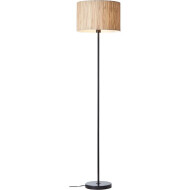 Brilliant Wimea Vloerlamp - Ø38x161.50cm - Metaal - Zwart/Hout - Kleur Zwart,Hout - Fitting Nvt - Aantal lichtpunten 1 - Materiaal Metaal - Type lamp Lamp niet inbegrepen