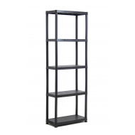 Practo Home Opbergrek Plasti Rack 066N - 5 Legborden - 172x61x31cm - Kunststof - Zwart - Nieuw sinds 30/03/2021 - Merk Practo Home