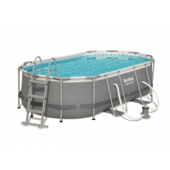 Bestway Power Steel Opzetzwembad - 427x250x100cm - Ovaal - Merk Bestway