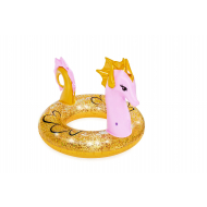 Bestway Glitter Zwemband Zeepaardje - 115x104cm - Roze/Geel - Merk Bestway - Kleur Meerkleurig - Leeftijd vanaf 10 jaar
