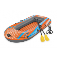 Bestway Opblaasboot Kondor Elite 3000 - Met 2 Roeispanen en Pomp - 246x122x45cm - Oranje - Merk Bestway