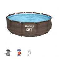 Bestway Steel Pro Max zwembad - Ø366x100cm - Incl. filterpomp en trap - Rond - Merk Bestway