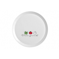 Bormioli Rocco Gourmet Assiette à Pizza - Ø33cm - Verre Opale - Wit - Couleur Blanc - Matériel Opale