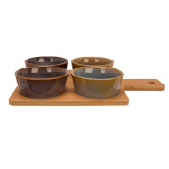 Cosy&Trendy Planche de Service - 31x22cm - Bambou - Multicolore - 5 Pièces - Marque Cosy & Trendy