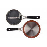 Cosy&Trendy Cerapro Sauspan - Ø16cm - Aluminium - Terracotta - Merk Cosy & Trendy - Geschikt voor Electrisch,Gas,Halogeen,Keramisch,Inductie