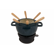 Cosy&Trendy Fontestic Fondue Set - Ø18cm - Gietijzer - Green Heron - Merk Cosy & Trendy