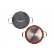 Cosy&Trendy Cerapro Hapjespan - Ø28cm - Aluminium - Terracotta - Merk Cosy & Trendy - Geschikt voor Alle warmtebronnen