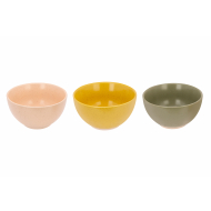 Cosy&Trendy Bol Naxon - Ø14xH7,5cm - 560ml - Grès - Multicolore - 3ass - Marque Cosy & Trendy - Matériel Poterie - Couleur Multicolore