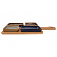 Cosy&Trendy Planche de Service - 29x20cm - Bambou - Multicolore - 5 Pièces - Marque Cosy & Trendy
