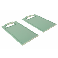 Cosy&Trendy Planche à Découper - 25x15x1,7cm - Plastique - Vert Pastel - 2 Pièces - Marque Cosy & Trendy