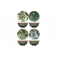 Cosy&Trendy Jungle Bols - Ø12xH6cm - 4ass - Marque Cosy & Trendy - Couleur Multicolore - Matériel Opale