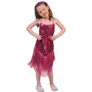 Verkleedjurk Glitter - Meisjes - Maat 140 - Roze - Leeftijd 9 t/m 10 jaar - Geslacht Meisje - Maat 140