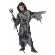 Kinderkostuum Grijze Demon - Maat 164 - Grijs - 2 delig - Maat 164 - Leeftijd 13 t/m 14 jaar - Geslacht Jongen