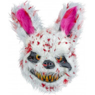 Scary Konijn Masker met Vacht - Plastic - Wit