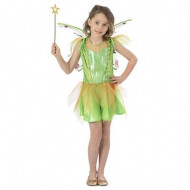 Verkleedjurk Elly de Elf - Meisjes - Maat 140 - Groen - Maat 140 - Leeftijd 9 t/m 10 jaar - Geslacht Meisje