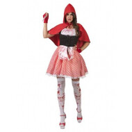 Petit Chaperon Rouge Ensanglanté - Déguisement - Taille 40-42 - Rouge - 2 pièces - Sexe Dames - Taille  40/42