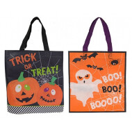 Trick or Treat Sac de Friandises - 35x37cm - Plastique - 2ass