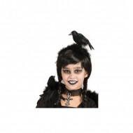 Diadeem met Kraai - One Size - Kunststof - Zwart